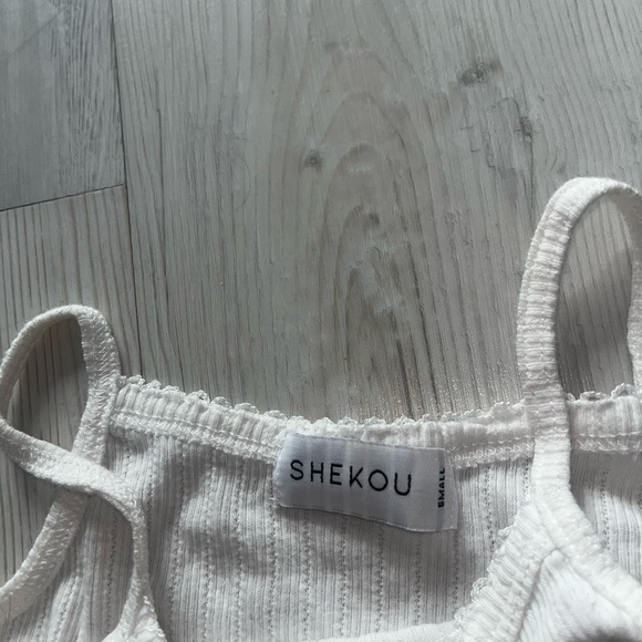 White Ribbed Tank Top - Picture 2 of 2